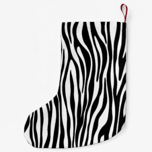 Zebra Print Small Christmas Stocking