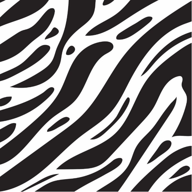 Zebra print standing photo sculpture (Front)
