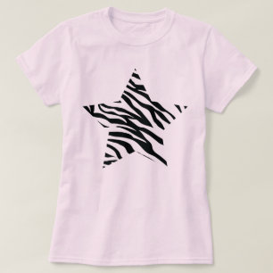 Zebra Print Star T-Shirt