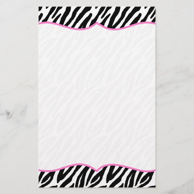 Zebra Print Stationery (Front)