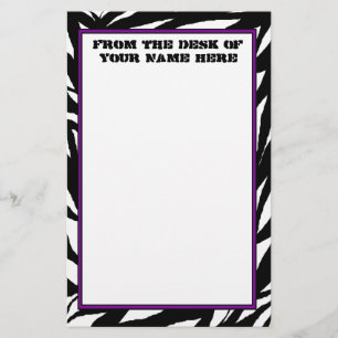 Zebra Print Stationery