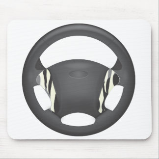 Zebra Print Steering Wheel Mouse Mat
