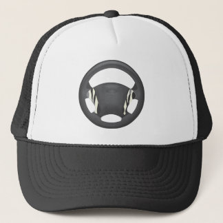 Zebra Print Steering Wheel Trucker Hat