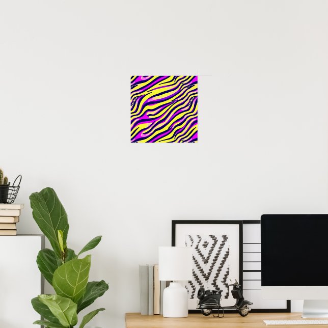 Zebra Print Stripe Abstract Art Wild Animal (Home Office)