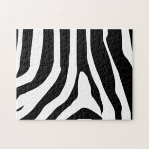 Zebra Print Stripes Pattern Jigsaw Puzzle