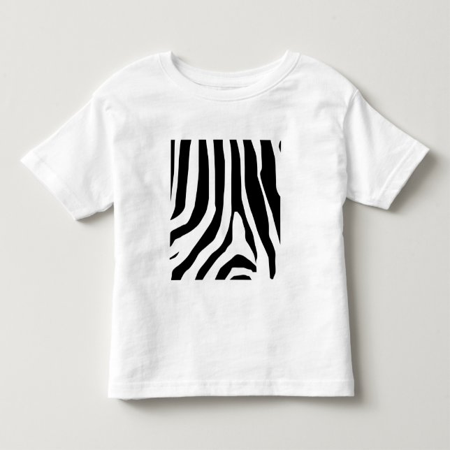 Zebra Print Stripes Pattern Toddler T-Shirt (Front)