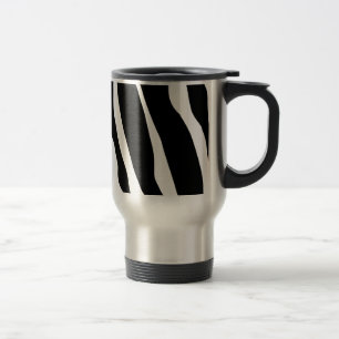 Zebra Print Stripes Pattern Travel Mug