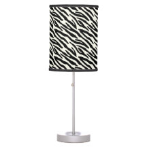 Zebra Print Table Lamp