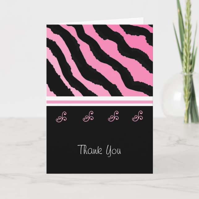 Zebra Print Thank You (Front)