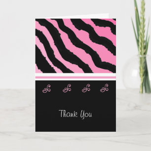 Zebra Print Thank You Card