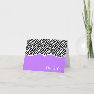 Zebra Print Thank You Cards