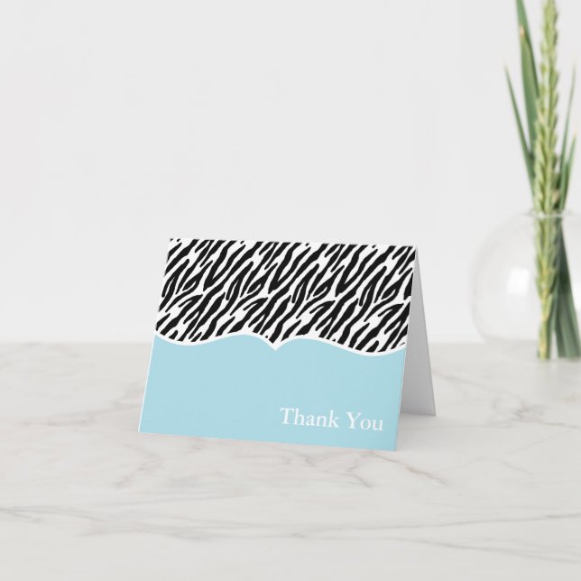 Zebra Print Thank You Cards (Front)