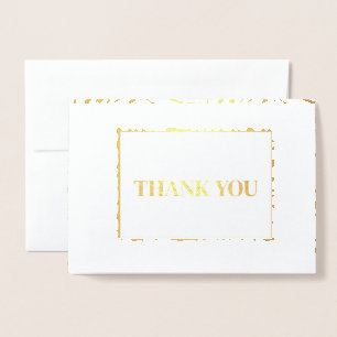 Zebra Print Thank You Foil Card