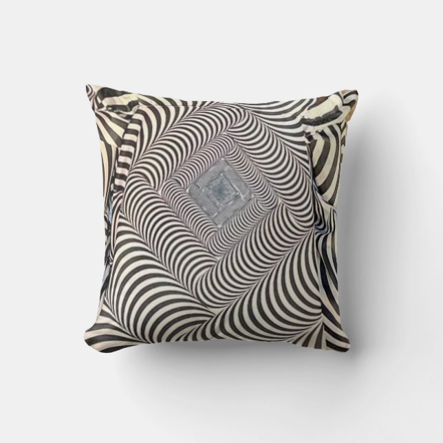 Zebra Print Throw Pillow (Front)