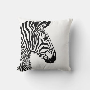 Zebra Print Throw Pillow