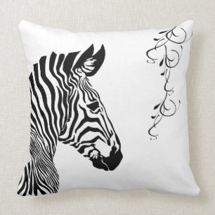 Zebra Print Throw Pillow