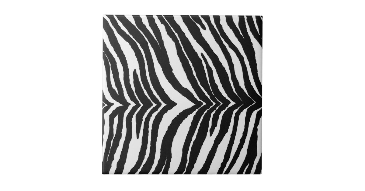Zebra Print Tile | Zazzle.co.uk
