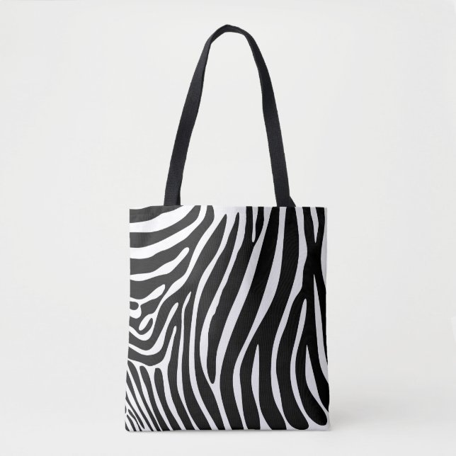 Zebra Print Tote Bag (Front)