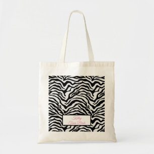 Zebra print tote bag