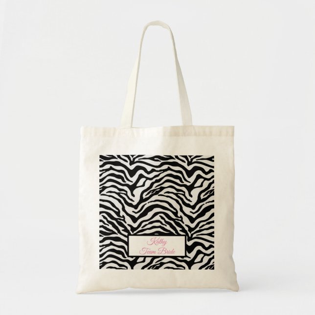Zebra print tote bag (Front)