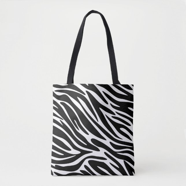 Zebra Print Tote Bag (Front)