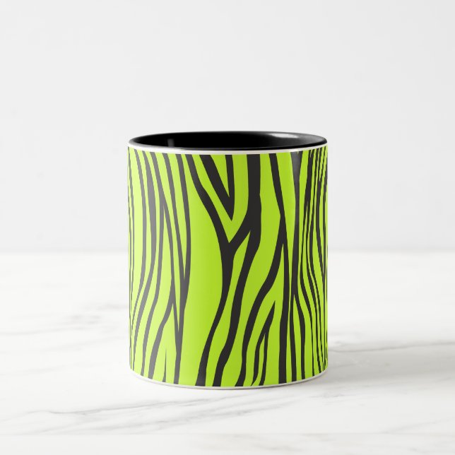 zebra print Two-Tone coffee mug (Center)