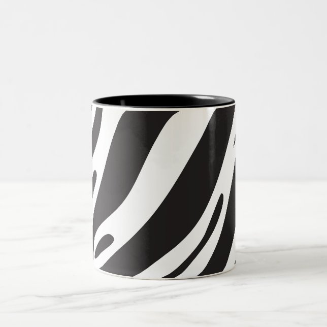 Zebra print Two-Tone coffee mug (Center)