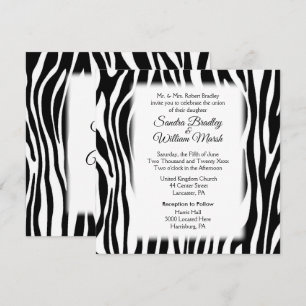 Zebra Print  Wedding Invitation