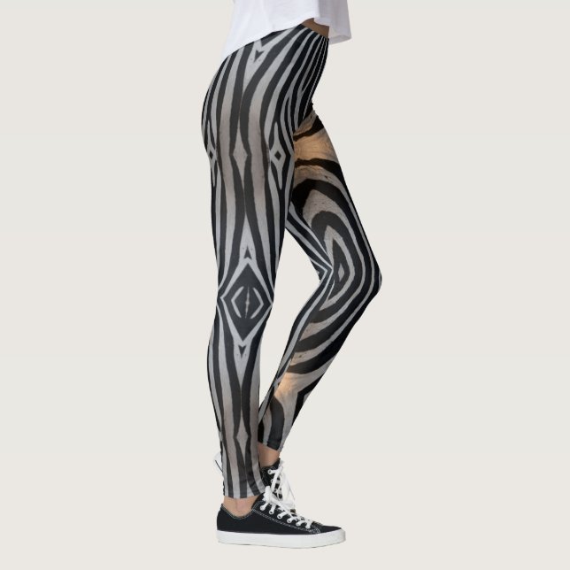 Zebra Print Women's Superior Quality Leggings (Right)