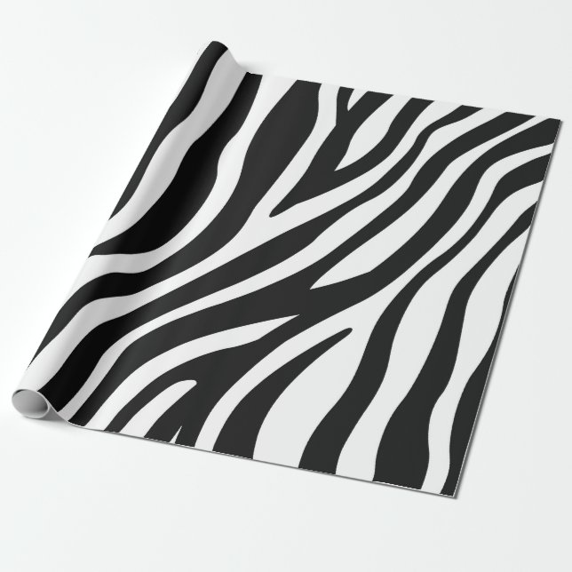 Zebra Print Wrapping Paper (Unrolled)
