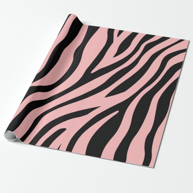 Zebra Print Wrapping Paper (Unrolled)
