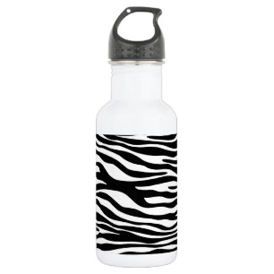 Zebra Print, Zebra Stripes, Black And White 532 Ml Water Bottle