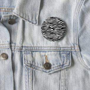 Zebra Print, Zebra Stripes, Black And White 6 Cm Round Badge