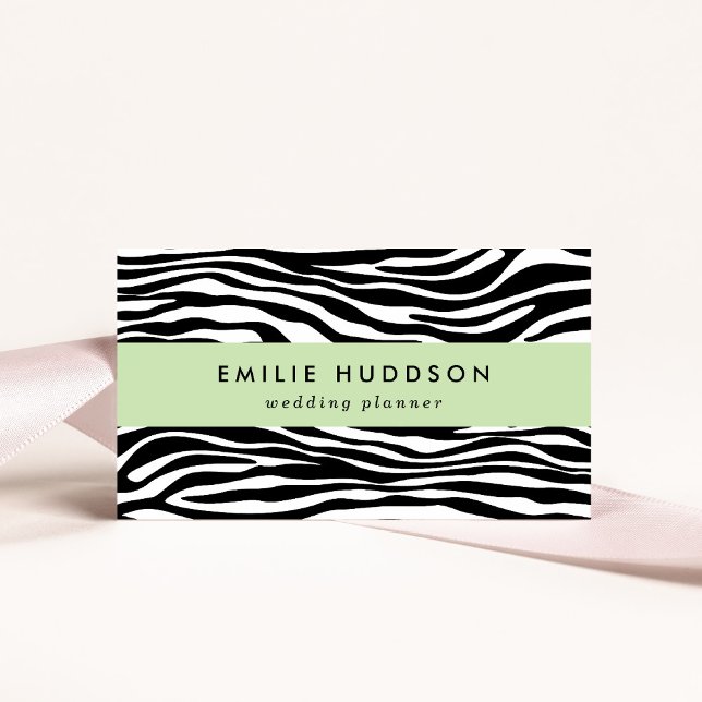 Zebra Print, Zebra Stripes, Black And White Business Card (Creator Uploaded)
