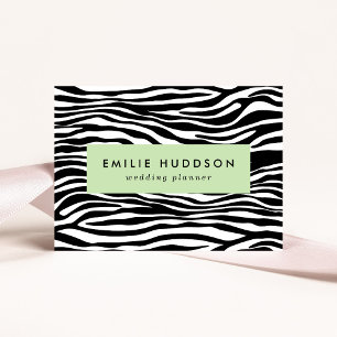 Zebra Print, Zebra Stripes, Black And White Business Card