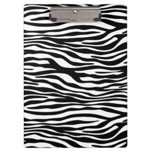 Zebra Print, Zebra Stripes, Black And White Clipboard