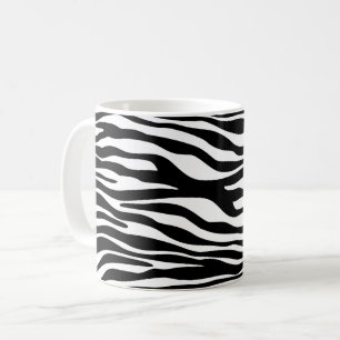 Zebra Print, Zebra Stripes, Black And White Coffee Mug