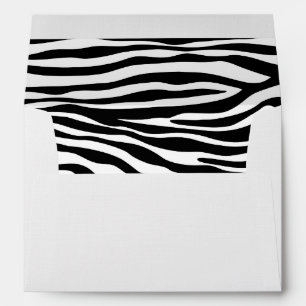 Zebra Print, Zebra Stripes, Black And White Envelope