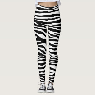 Zebra Print, Zebra Stripes, Black And White Leggings