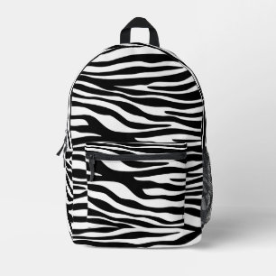Zebra Print, Zebra Stripes, Black And White Printed Backpack
