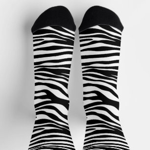 Zebra Print, Zebra Stripes, Black And White Socks