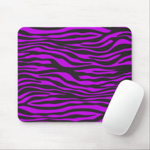 Zebra Print, Zebra Stripes, Purple Zebra, Jungle Mouse Mat