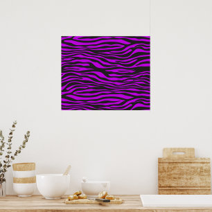 Zebra Print, Zebra Stripes, Purple Zebra, Jungle Poster