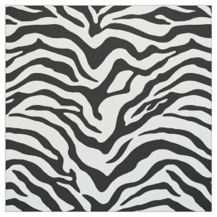 Zebra printed stripe fabric