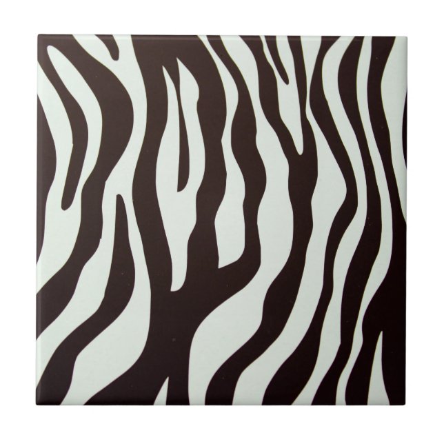 Zebra Prints Ceramic Tile (Front)