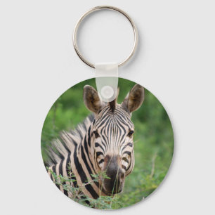 Zebra profile key ring