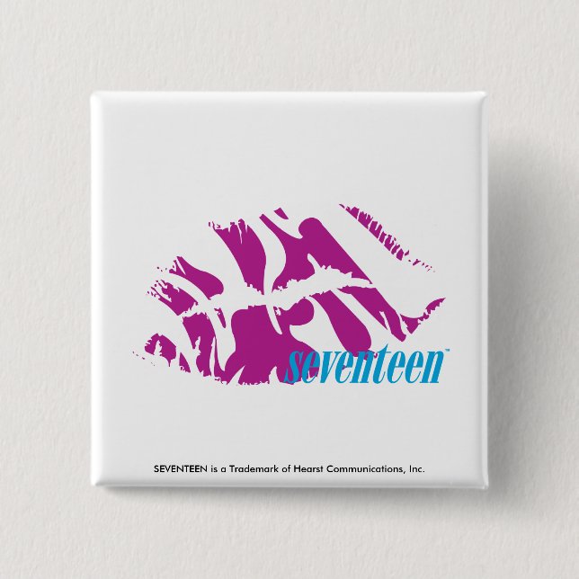 Zebra Purple 15 Cm Square Badge (Front)