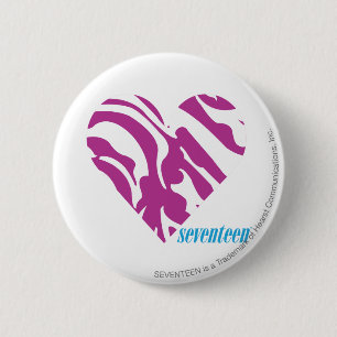 Zebra Purple 2 6 Cm Round Badge