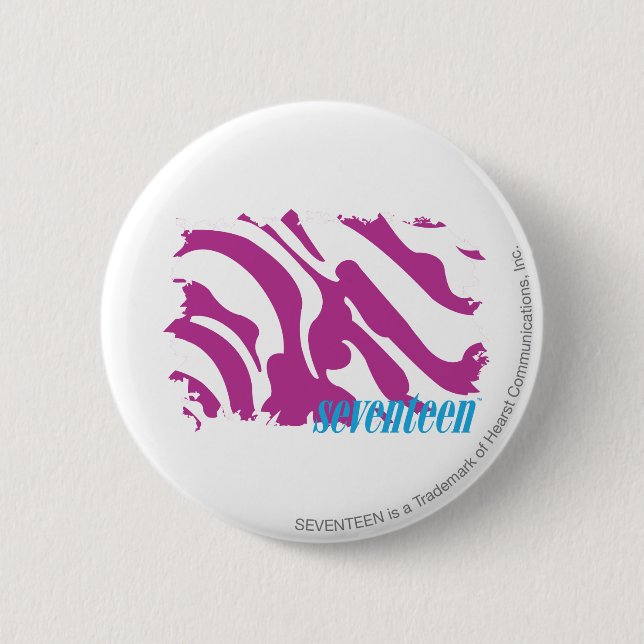 Zebra Purple 3 6 Cm Round Badge (Front)