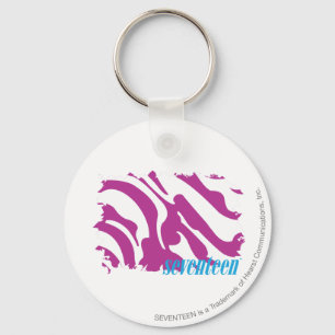 Zebra Purple 3 Key Ring